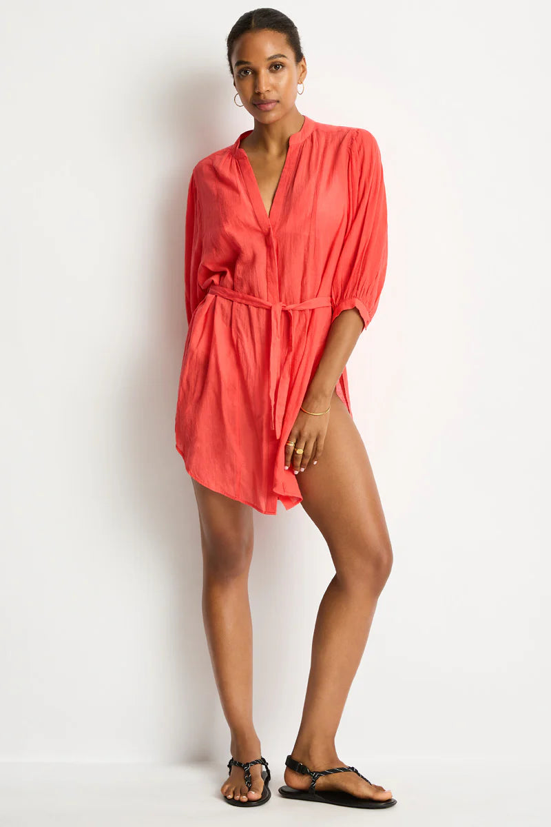 Limited Edition: Salt Boho Shirt in Salt Red