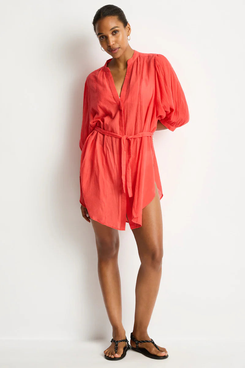 Limited Edition: Salt Boho Shirt in Salt Red