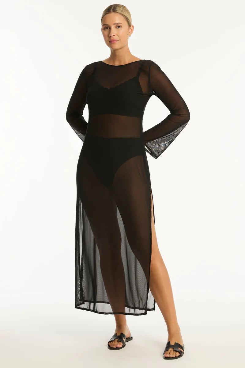 Limited Edition: Day Club Mesh Dress in Black