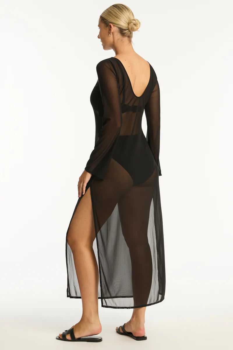 Limited Edition: Day Club Mesh Dress in Black