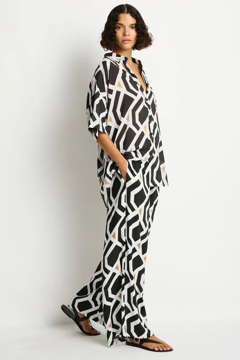 Costa Aloha Shirt in Black Print