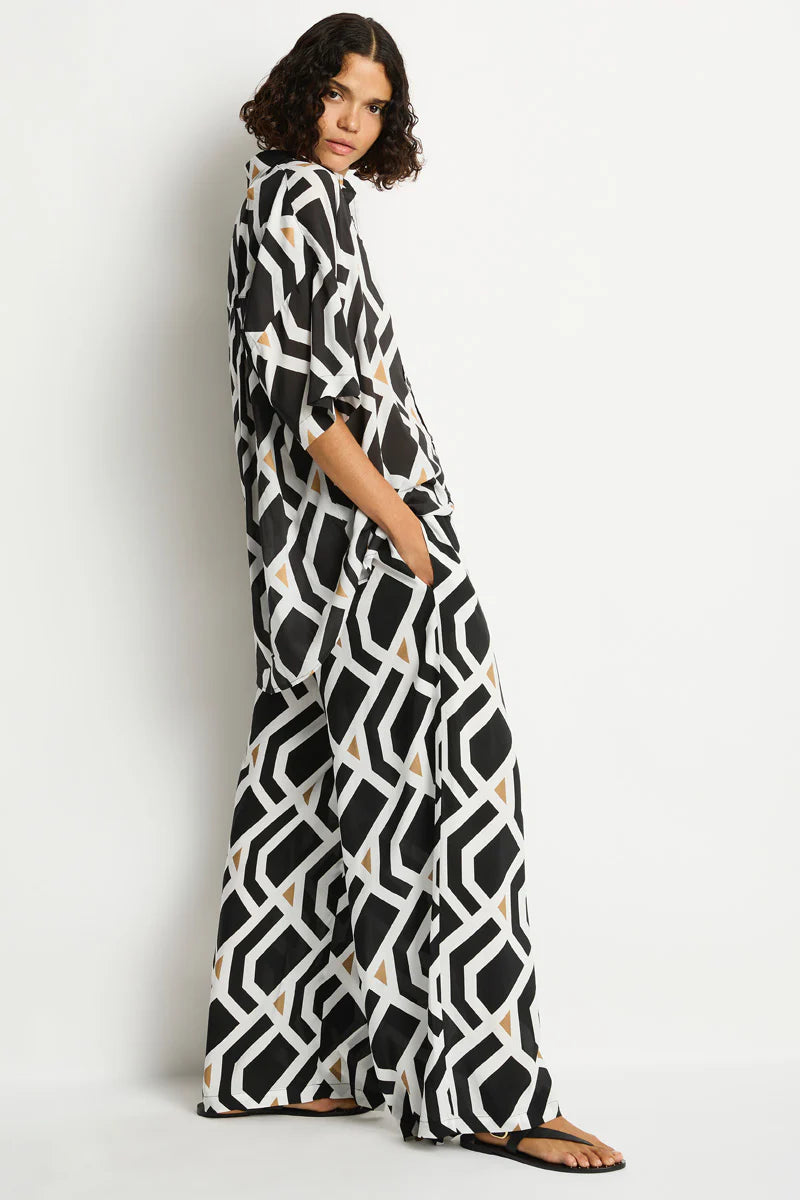 Costa Aloha Shirt in Black Print