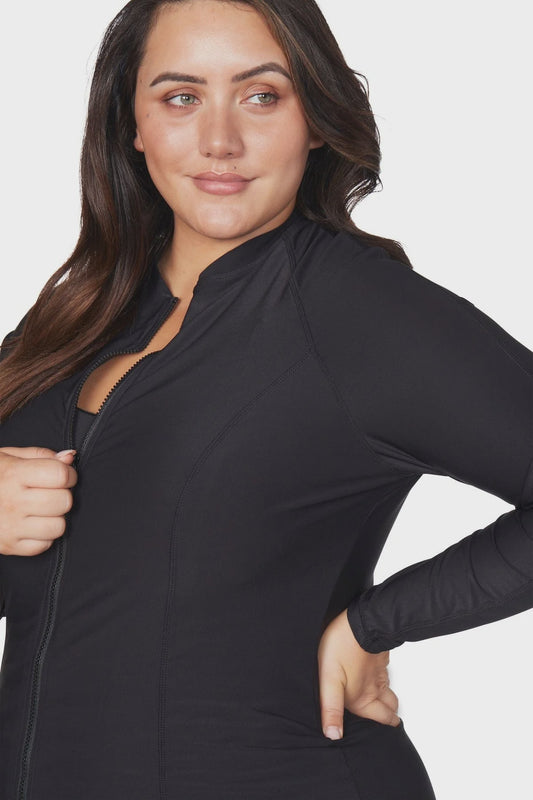 Black Hues Seurat Sunsafe Top Long Sleeve