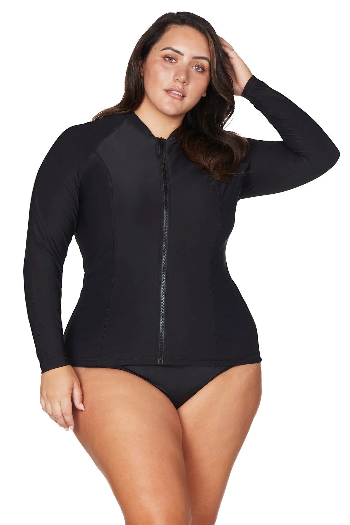 Black Hues Seurat Sunsafe Top Long Sleeve