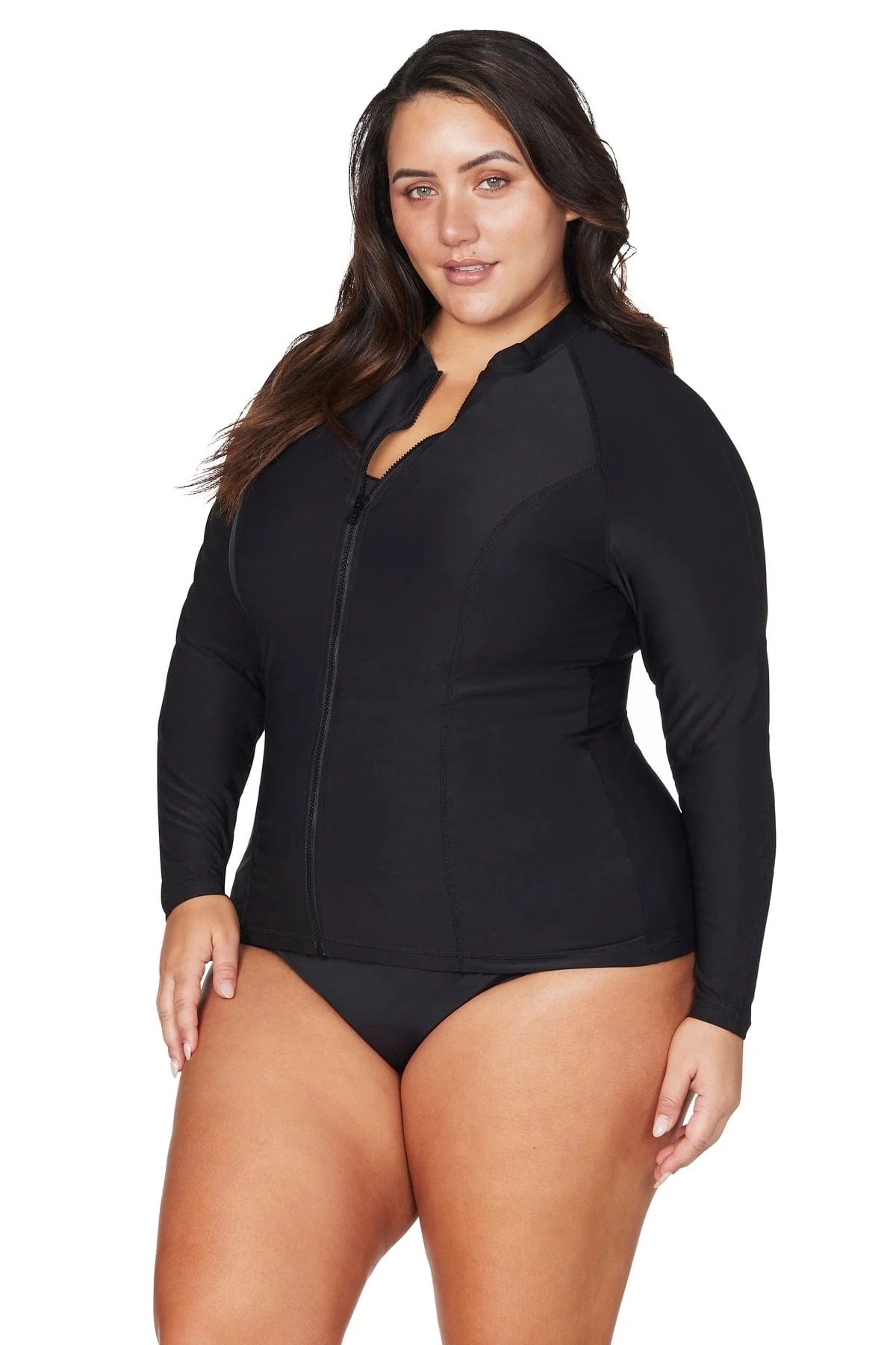 Black Hues Seurat Sunsafe Top Long Sleeve