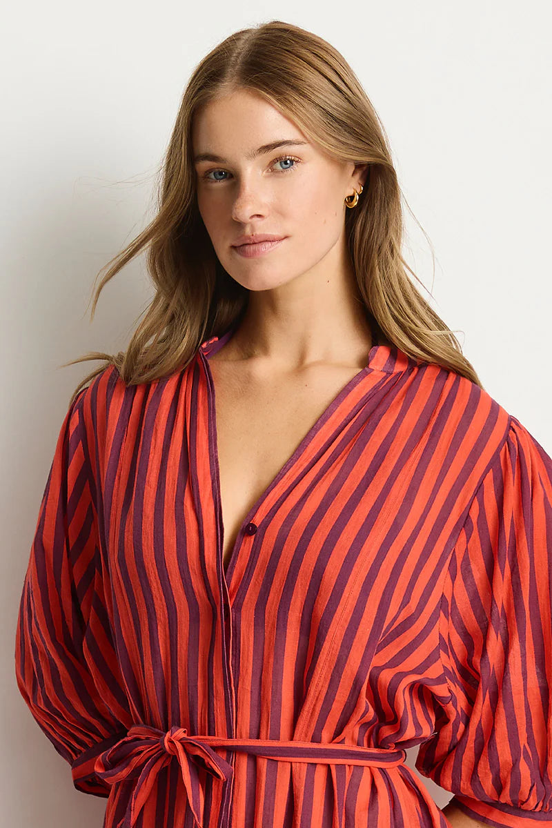 Vacay Boho Long Shirt Dress