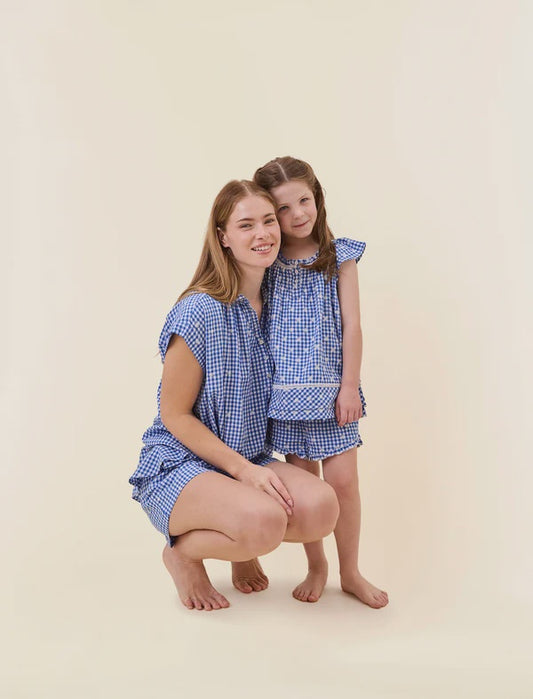 Kids Daisy Gingham Flutter Boxer PJ