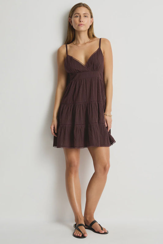 Ripples Cami Beach Dress in Ripples Cocoa