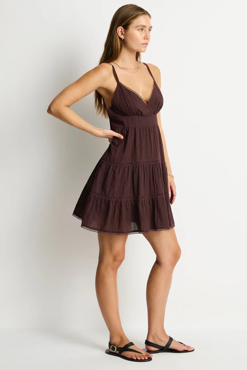 Ripples Cami Beach Dress in Ripples Cocoa