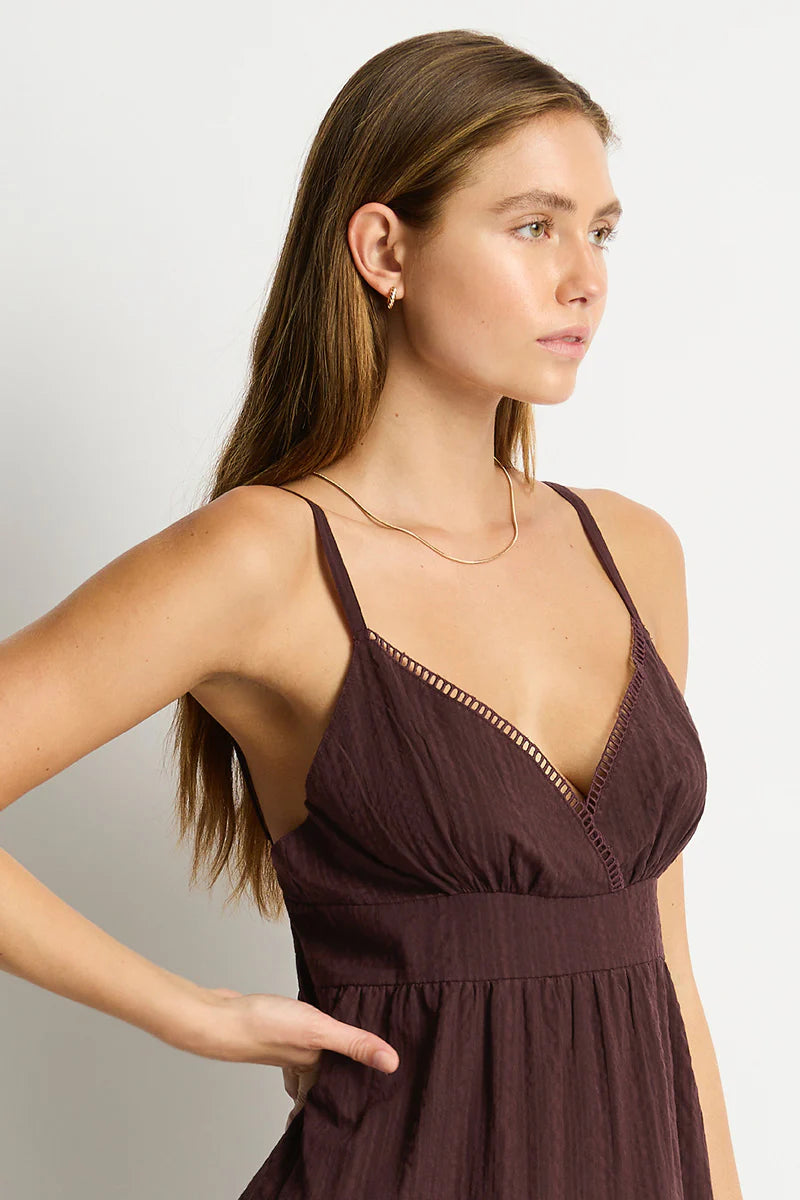 Ripples Cami Beach Dress in Ripples Cocoa