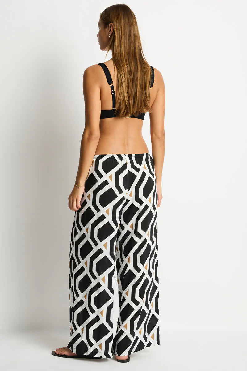 Costa Surf Pant in Black Print