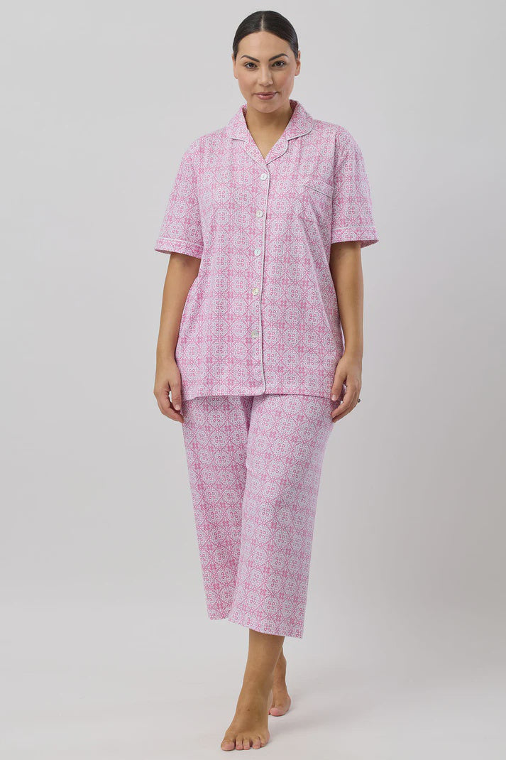 Baroque 3/4 PJ Set in Rose