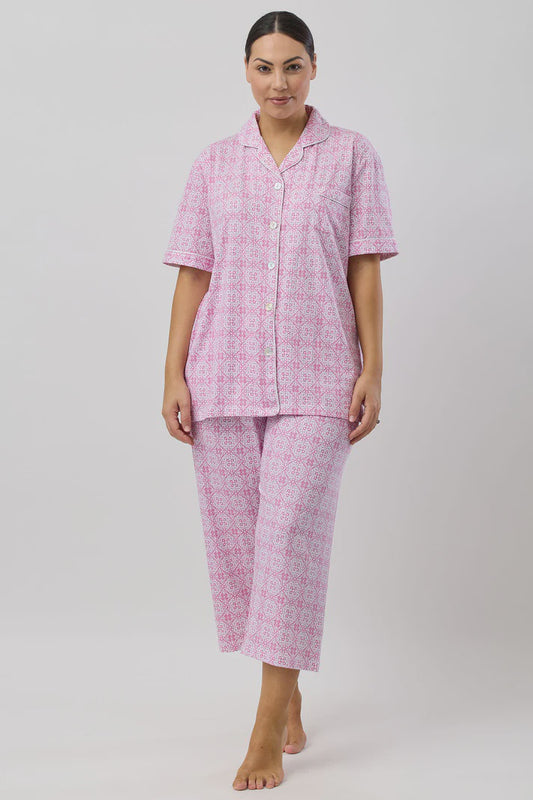 Baroque 3/4 PJ Set in Rose