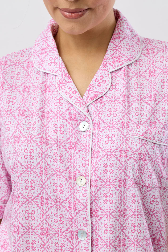 Baroque 3/4 PJ Set in Rose