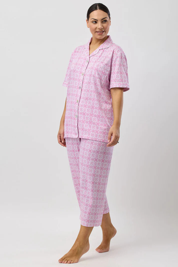 Baroque 3/4 PJ Set in Rose