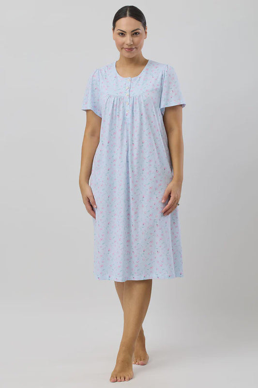 Peony Nightie in Blue