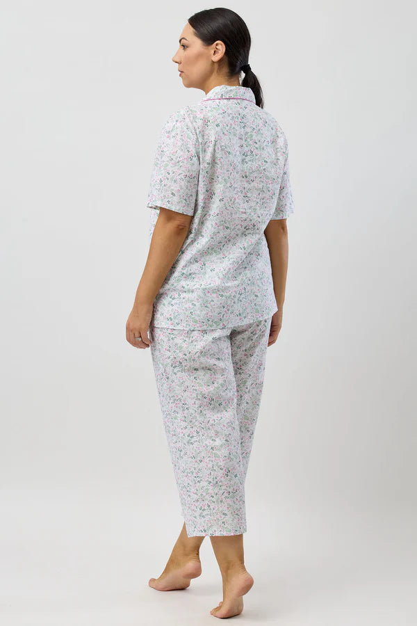 Pansies 7/8 PJ Set in Pink