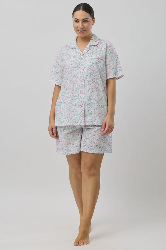 Pansies Short PJ Set in Pink