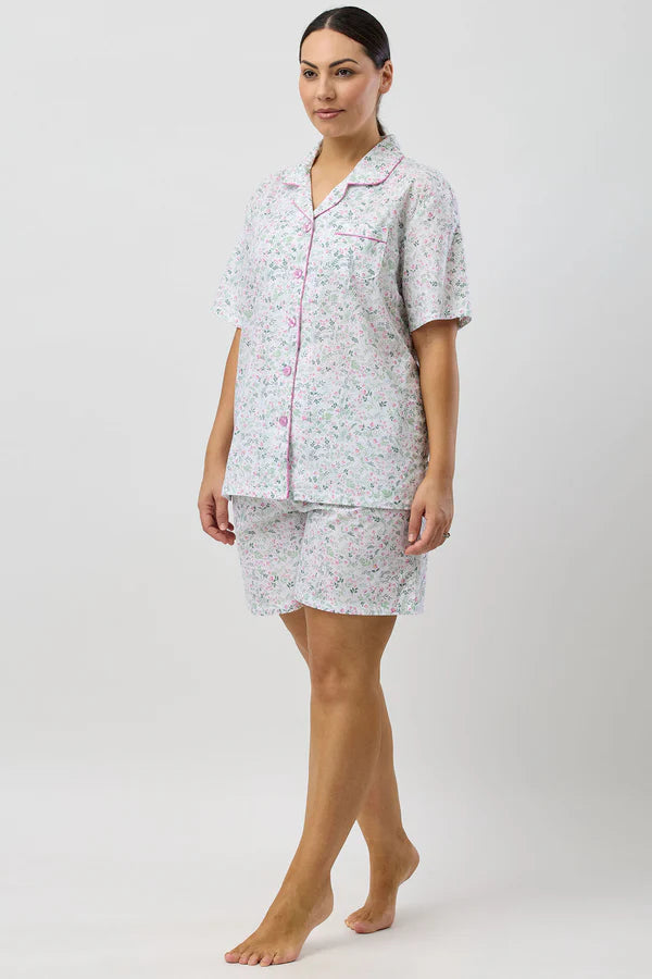 Pansies Short PJ Set in Pink