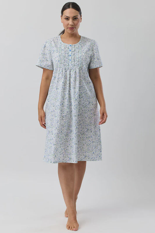 Pansies Nightie in Blue