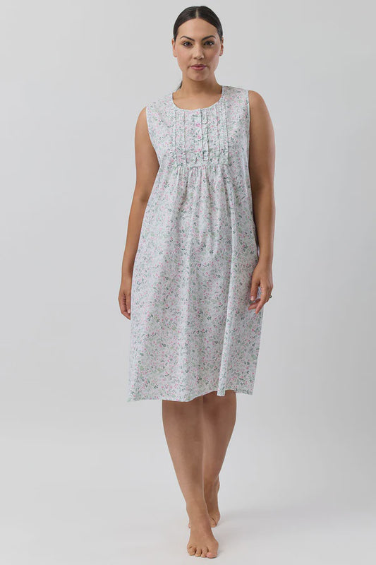Pansies Sleevesless Nightie in Pink