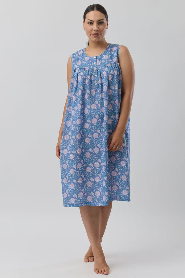 Boho Sleeveless Nightie in Denim