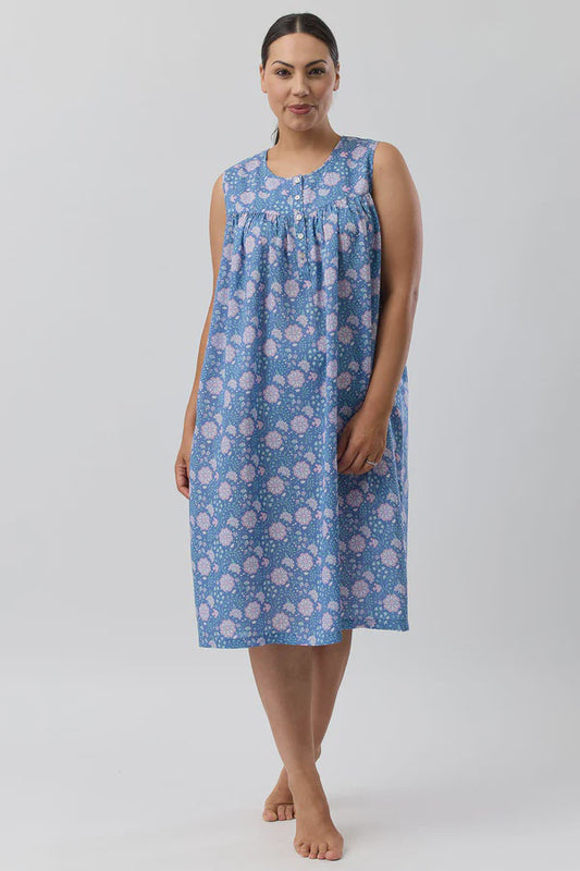 Boho Sleeveless Nightie in Denim