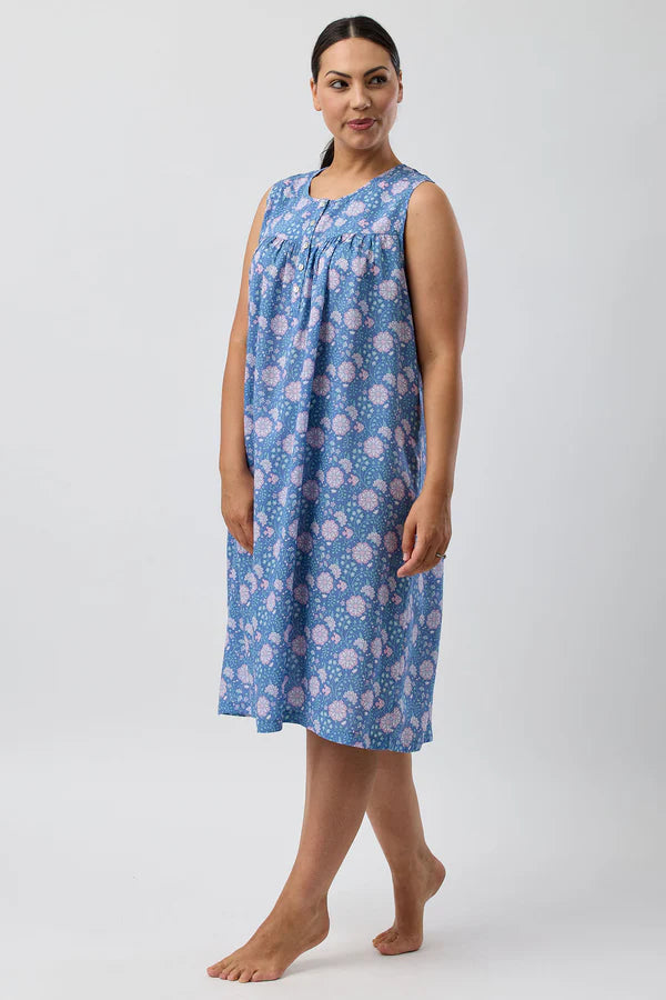 Boho Sleeveless Nightie in Denim