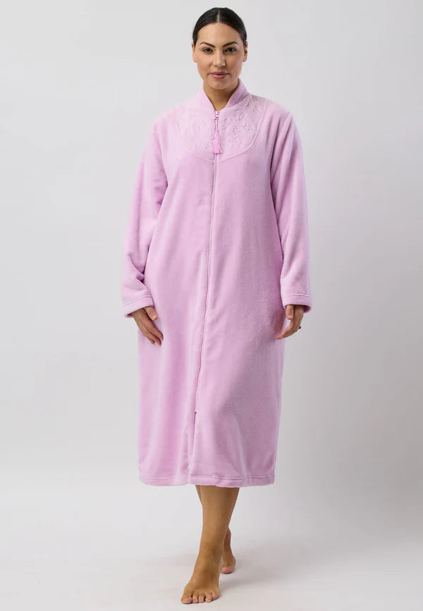SHRANK ZIP EMBROIDERED GOWN - SK918