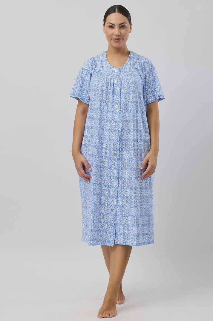 Baroque Brunch Coat in Indigo