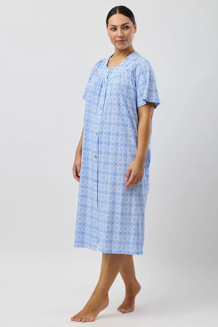 Baroque Brunch Coat in Indigo