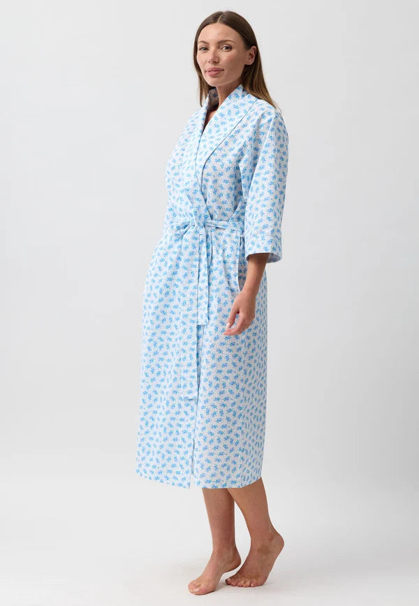Rosebud Wrap Robe in Pink or Blue