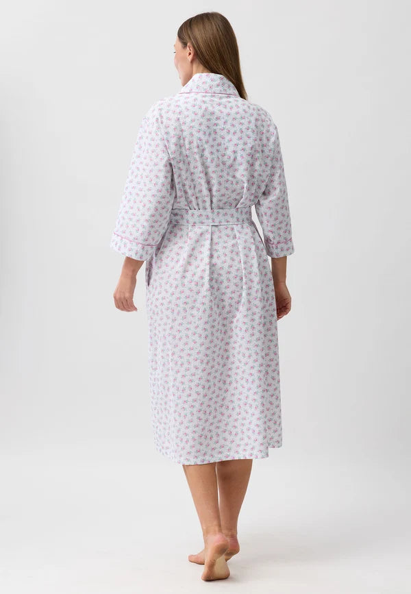 Rosebud Wrap Robe in Pink or Blue