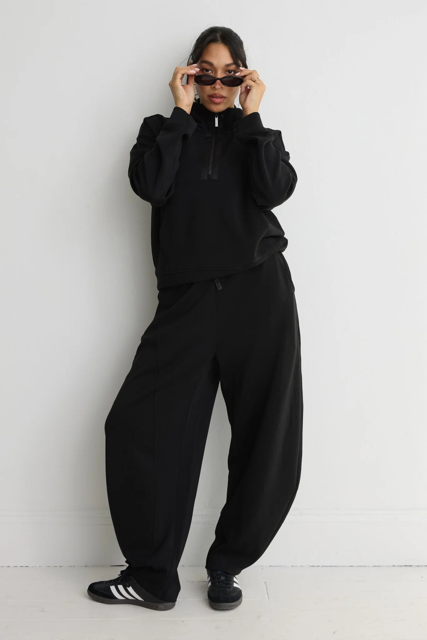 Soft Luxury 1/2 Zip Sweater - Black