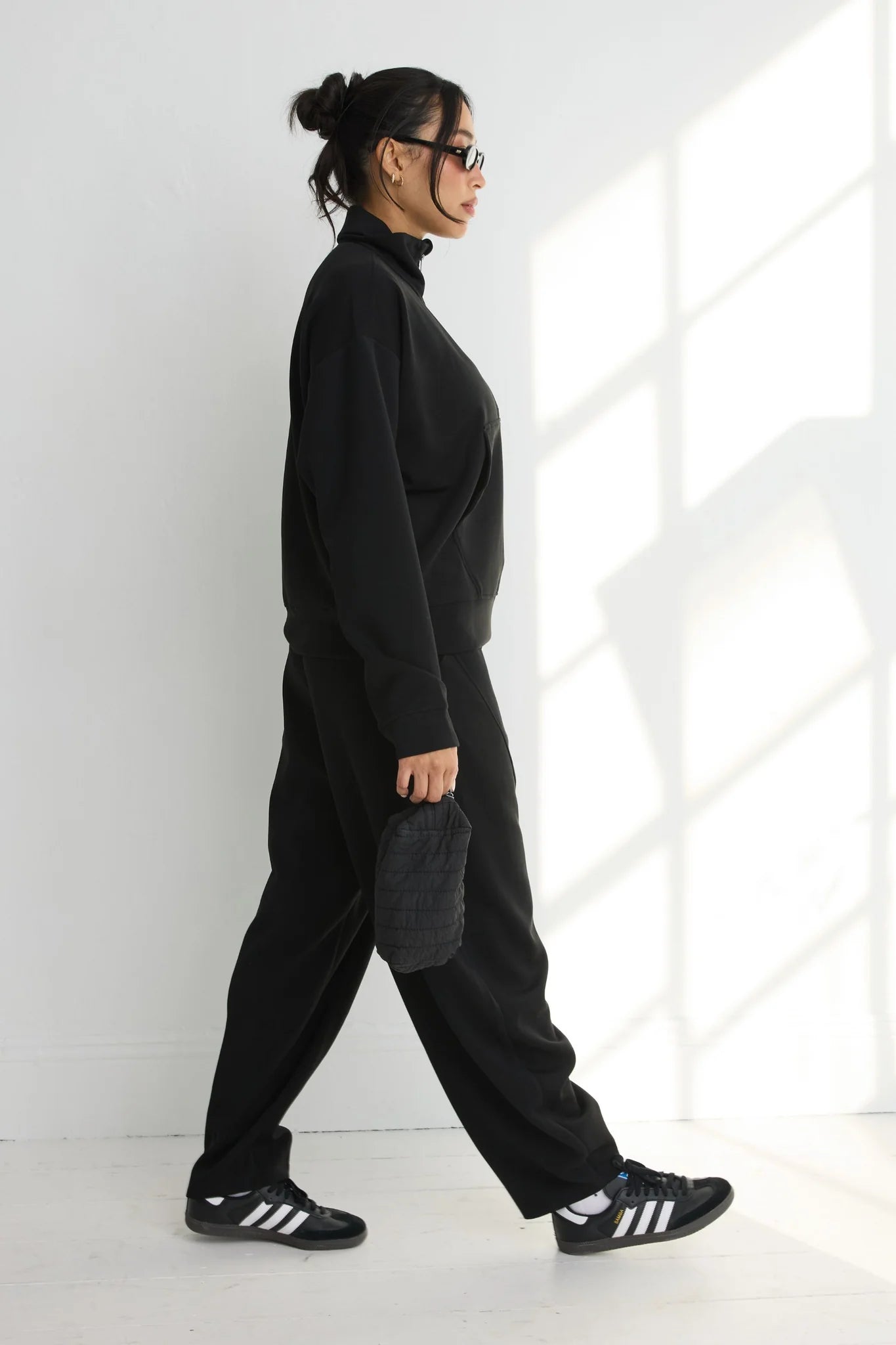Soft Luxury 1/2 Zip Sweater - Black