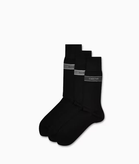 3 Pack Bamboo Blend Logo Crew Socks