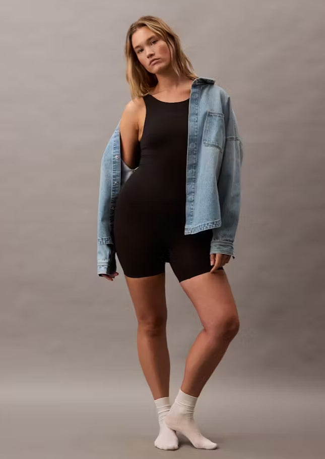 SECURE SCULPT MID THIGH BODYSUIT BLACK