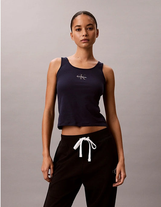 Cotton Stretch Lounge Tank Top  in Shoreline