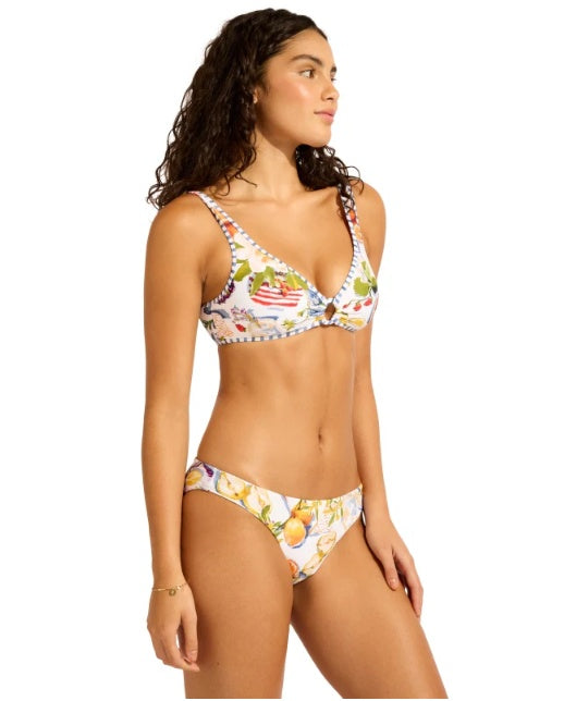 Riviera Coast Ring Front Tank Bikini in White