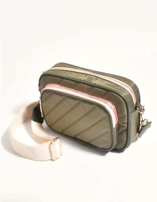 Louisa Contrast Zip Cross Body Bag