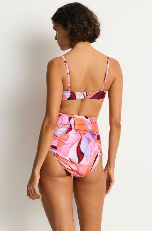 Neon Wave Super High Waist Gathered Pant