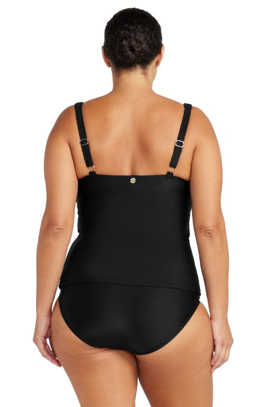 Hues Raphael E/F Underwire Tankini Top Black