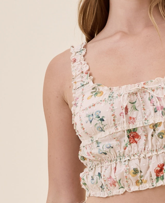 Evie Frill Cami in Sugar Swizzle