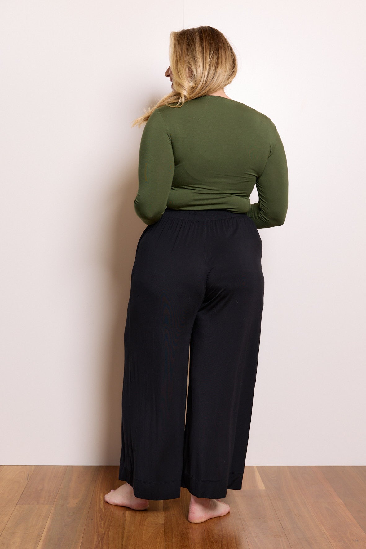 High Neck Long Sleeve in Hunter Green