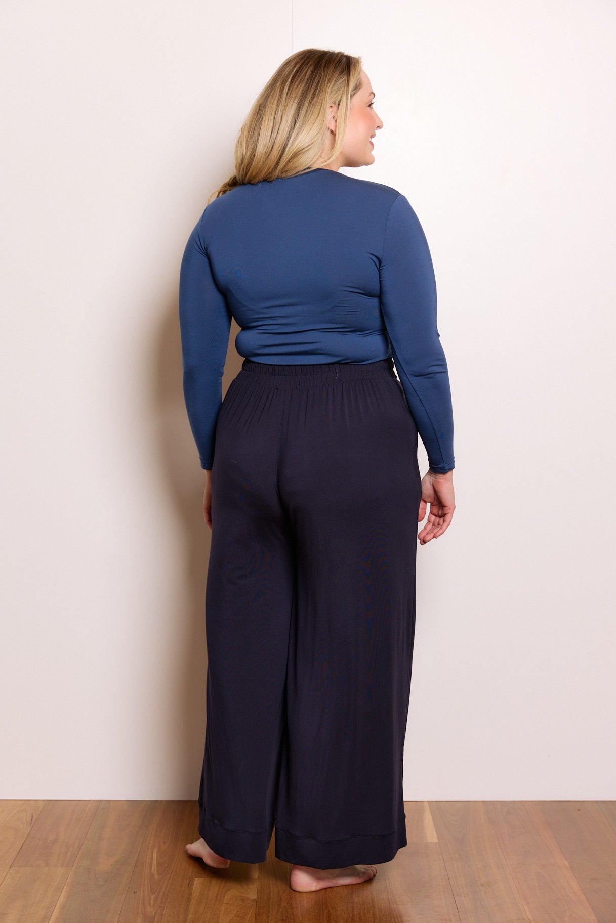 High Neck Long Sleeve in Marine