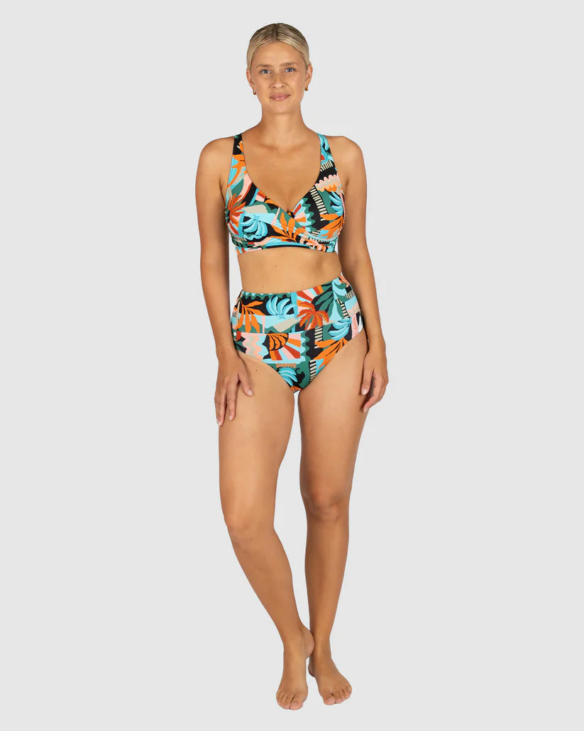 Grenada F Cup Bralette Bikini Bra Top in Black