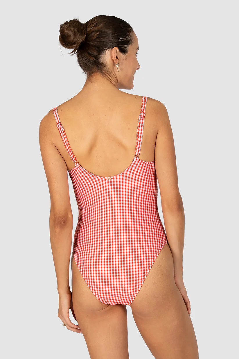 Riviera Retro One Piece Swimsuit in Flame
