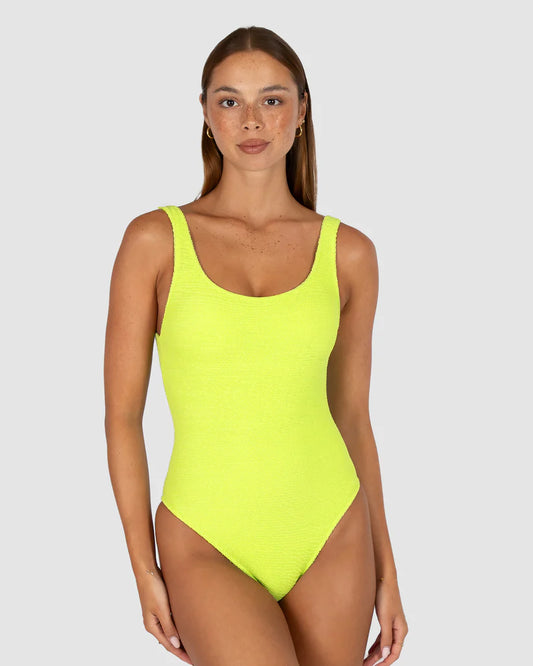 Ibiza Low Back One Piece Swimsuit in Zest