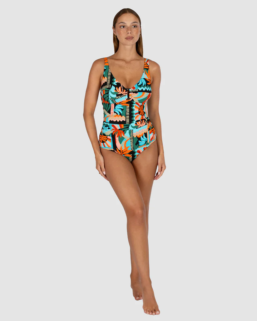Grenada D-E Cup Ring Front One Piece Swimsuit in Black