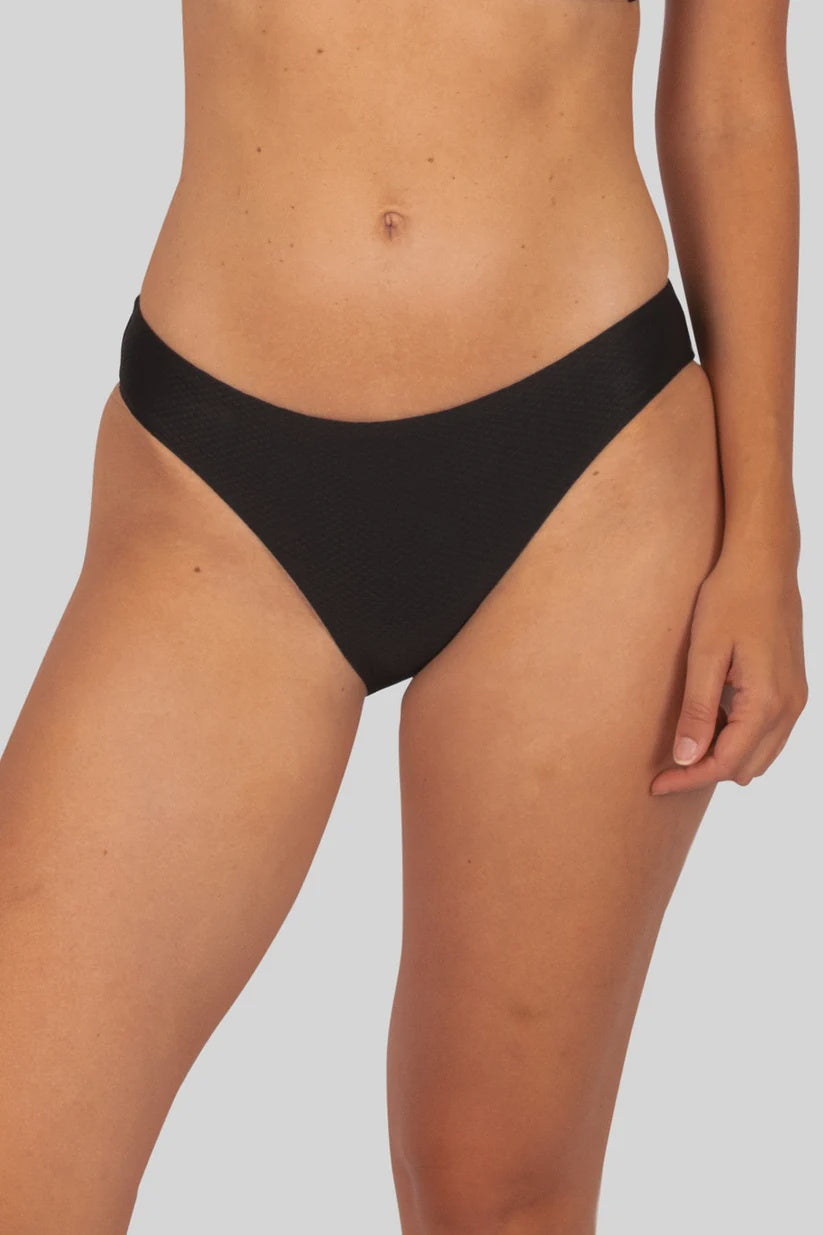 Rococco Regular Bikini Bottom in Nero